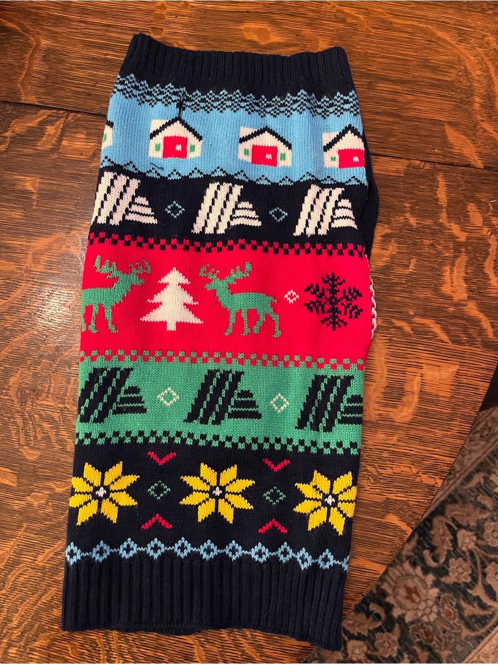 Retired Aldi Gear Holiday Fair Isle Pet Dog Sweater Size Large Ugly Sweater